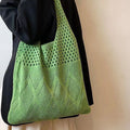 Trendy Solid Color Hollow Knit Shoulder Bag 6W10BBG1768