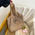 Trendy Knit Colorful Beads Large Capacity Shoulder Bag 6W10BBG1763