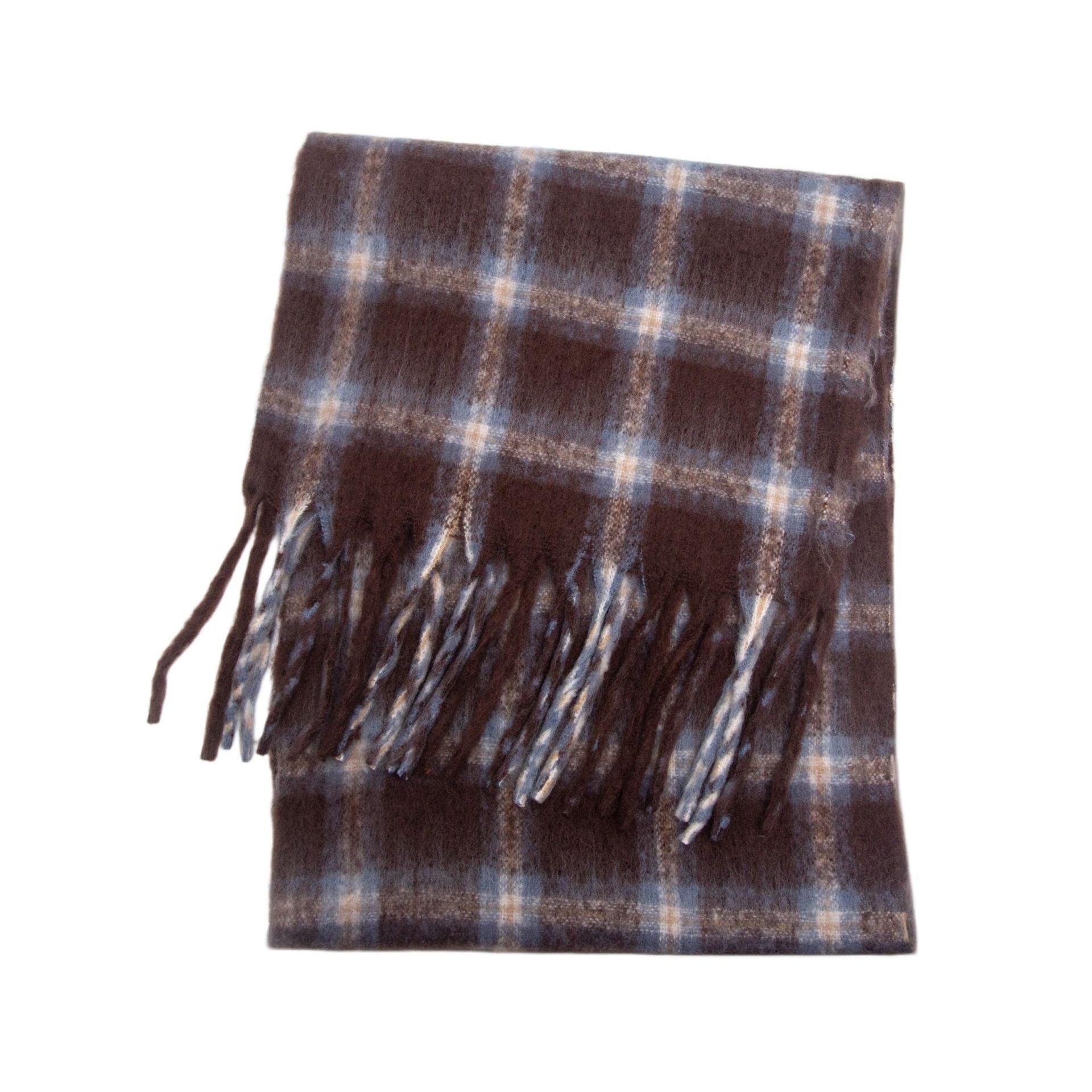 Plaid Fringed Wide Scarf - DippedShop Wholesale - #8979