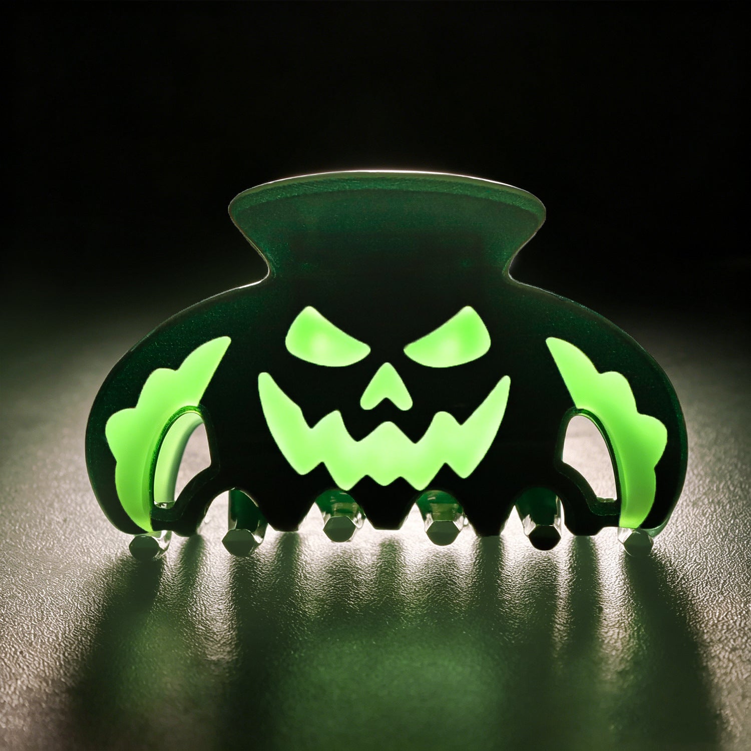 Luminous Ghost Halloween Pumpkin Hair Claw 6W6HCP1312