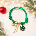 Cute Santa Claus Charm Rope Braided Bracelet 6W6JBR654