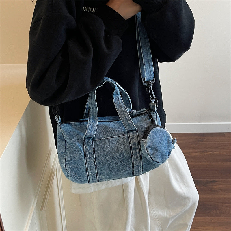 Casual Denim Solid Color Underarm Shoulder Bag 6W10BBG2366