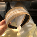 Lace Straw Woven Headband - DippedShop Wholesale - #8787