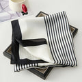 Elegant Color Block Striped Soft Square Scarf MK2BW6W6NSI05
