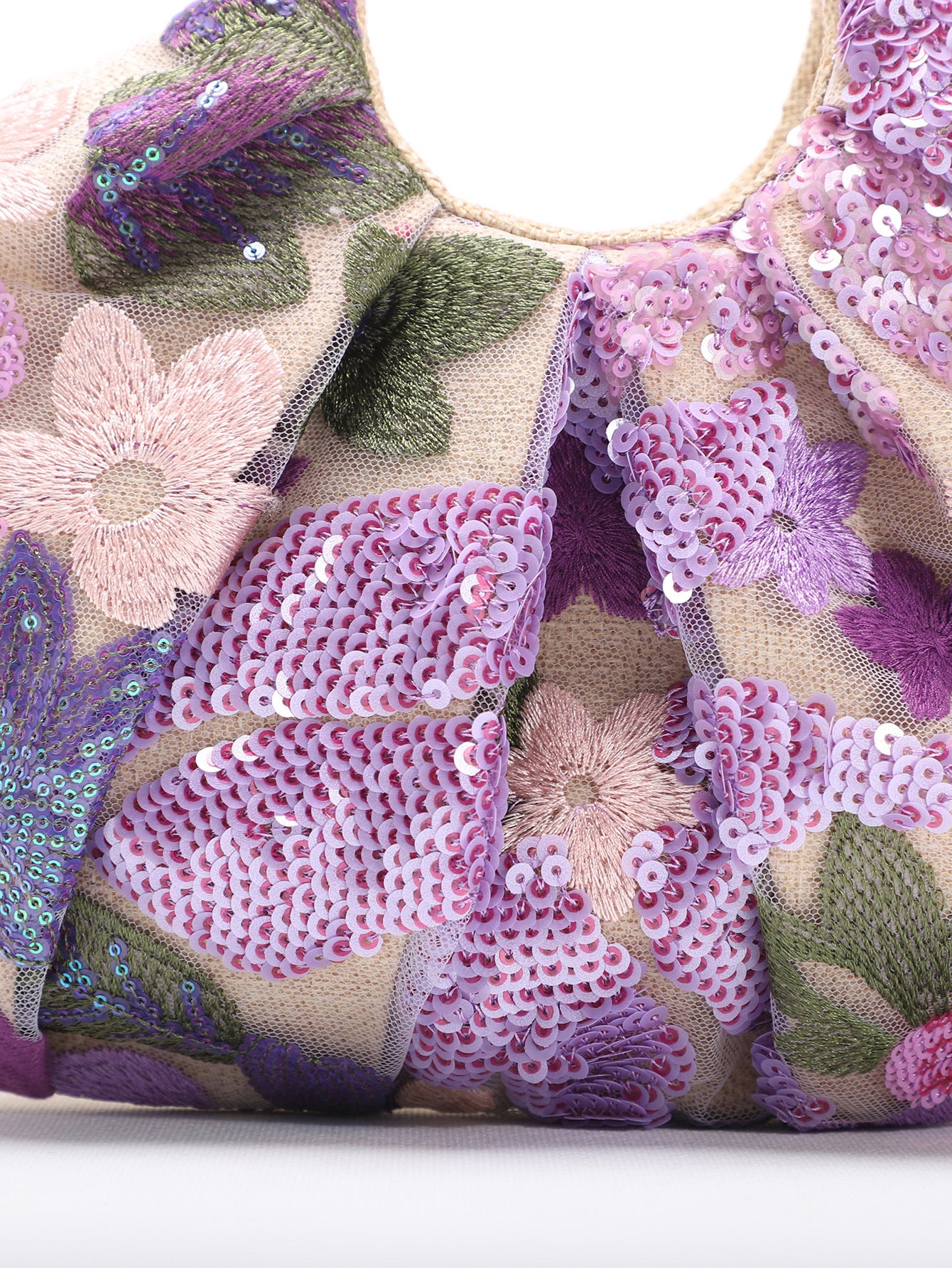 Colorful Flower Sequin Embroid - DippedShop Wholesale - #9731