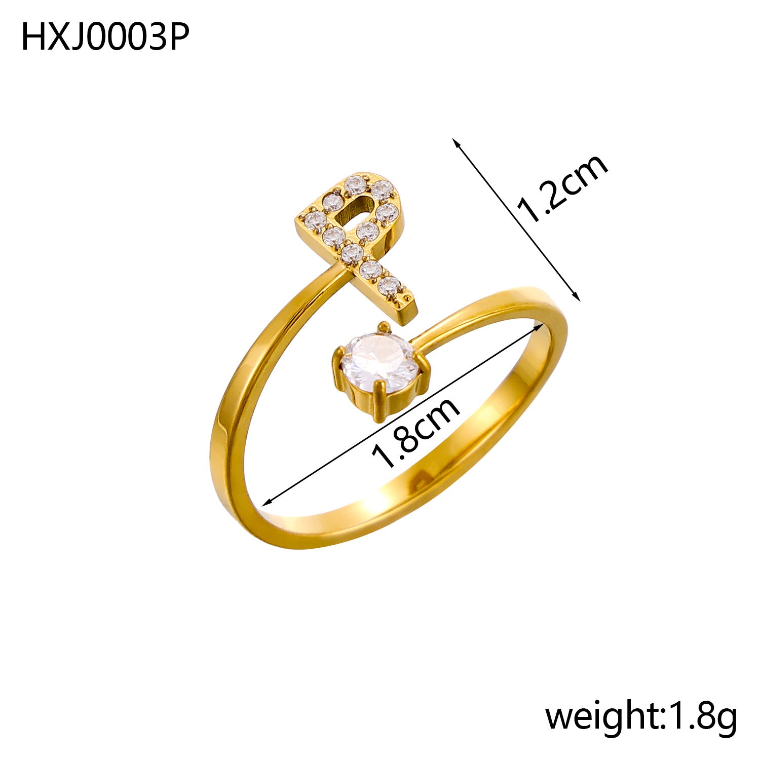 Simple Gold Plated Rhinestone - DippedShop Wholesale - #1091