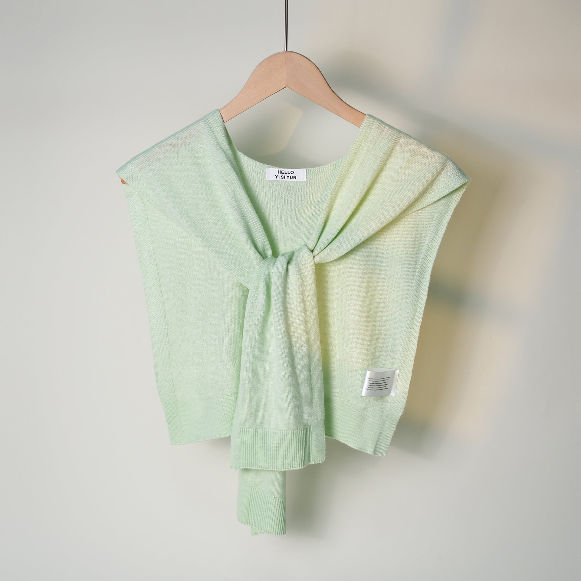 Casual Solid Color Sweater Knit Shawl Wrap 6W6NSC60