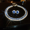 Elegant Geometry Rhinestone Choker Necklace 6W6JNC956