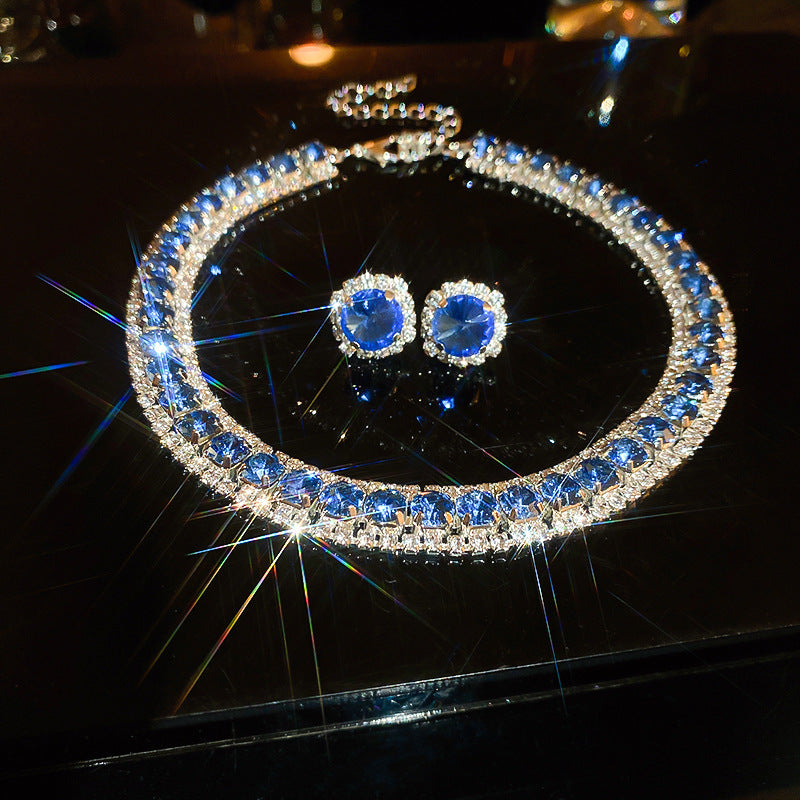 Elegant Geometry Rhinestone Choker Necklace 6W6JNC956