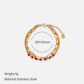Fresh Double-Layer Beaded Chain Bracelet 6W6JBR521