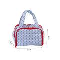 Cute Color Block Love Heart Print Makeup Bag MK2BW6S10BOB108