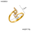 Simple Gold Plated Rhinestone - DippedShop Wholesale - #0643
