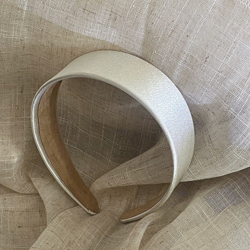 Minimalist Solid Color Satin Wide Headband MK2SPM6W6HBD07