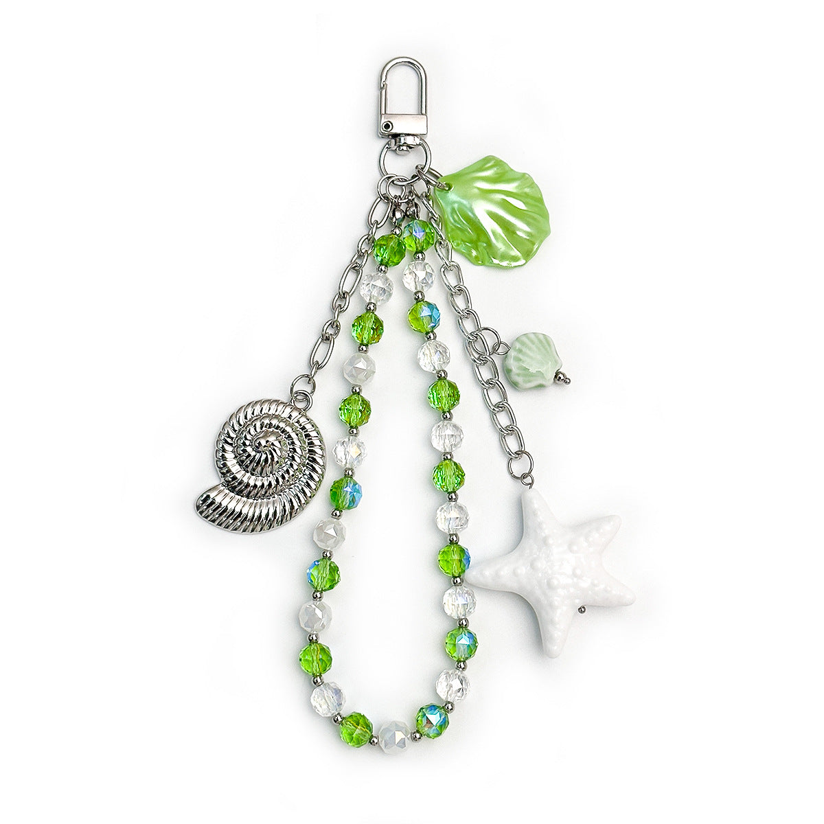 Stylish Starfish Shell Pearl Keychain Bag Charm 6W10BBC404