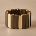 Gold Geometric Stretch Bracelet - DippedShop Wholesale - #4531