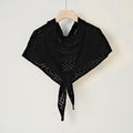 Minimalist Hollow Out Solid Color Knit Triangle Shawl 6W6NSC49
