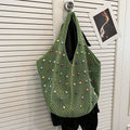 Trendy Knit Colorful Beads Large Capacity Shoulder Bag 6W10BBG1763