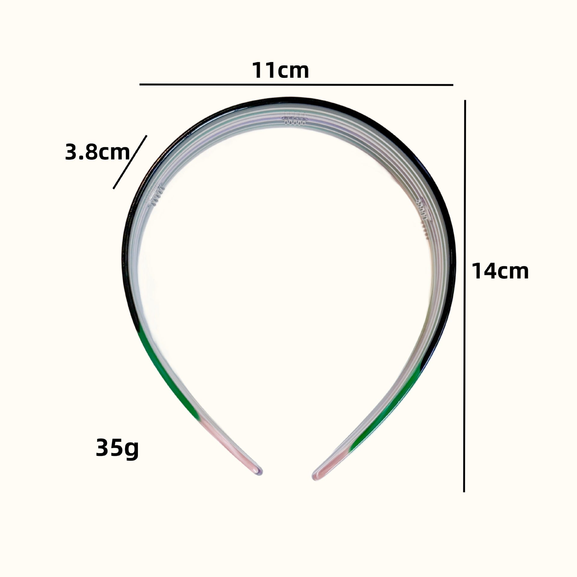 Cute Multi-Color Striped Wide Acetate Headband 6W6HBD276