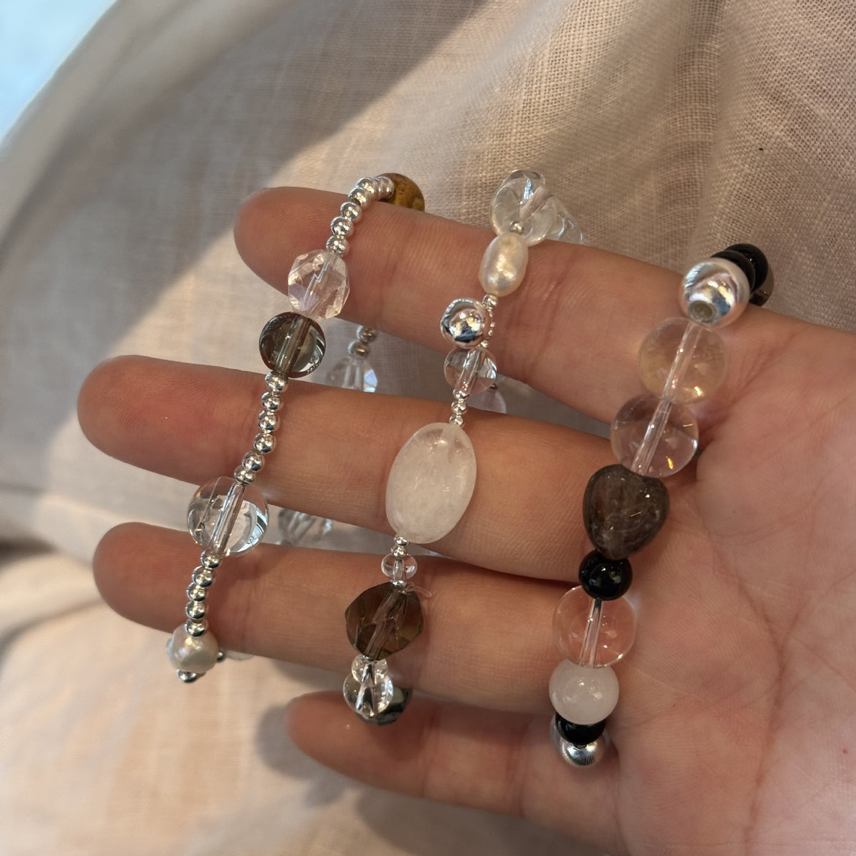Crystal Stone Bead Bracelet - DippedShop Wholesale - #5875