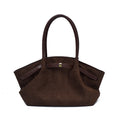 Casual Suede Large Capacity Ruched Tote Bag 6W10BBG1868