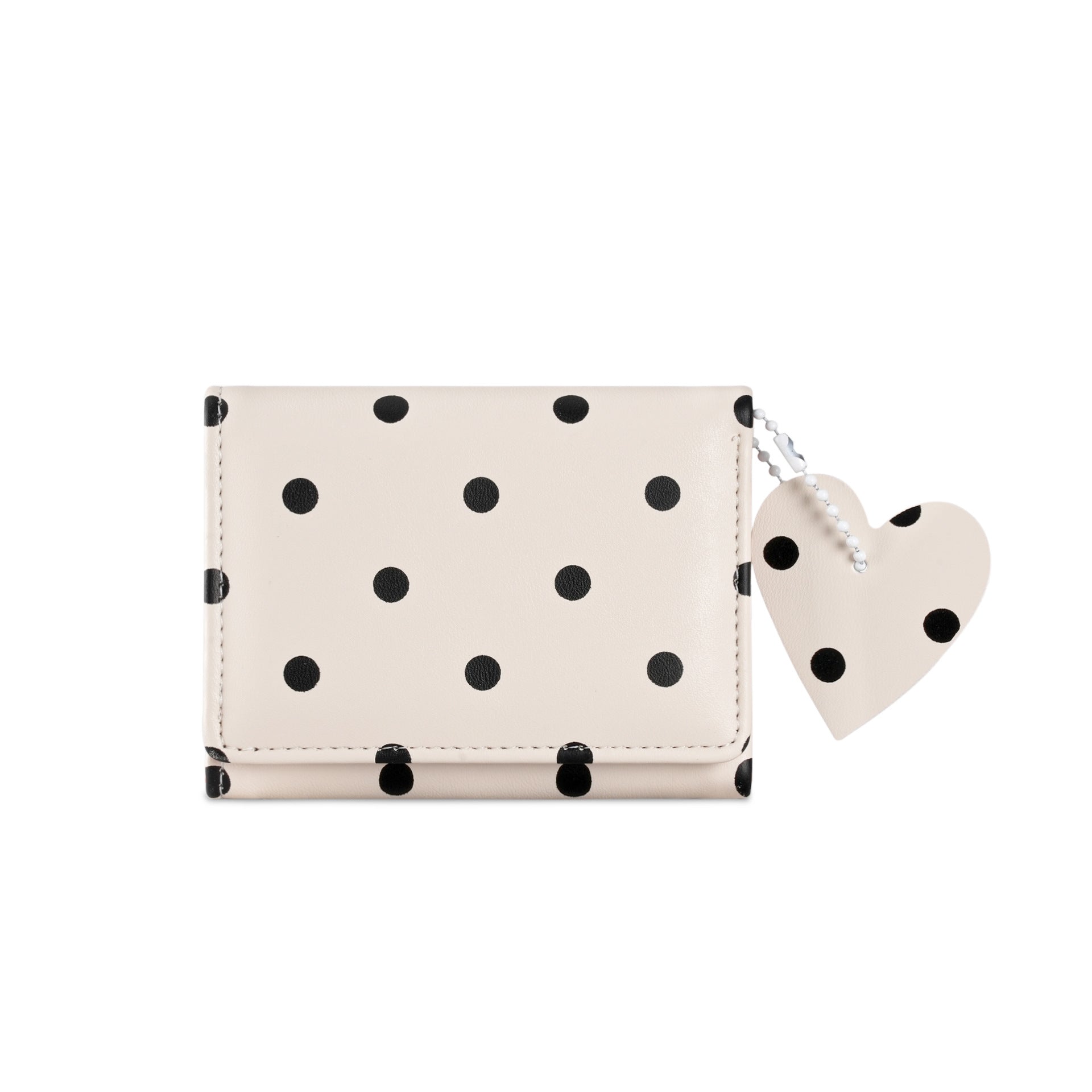Minimalist Polka Dots Heart Pendant Coin Purse 6S10BWB121