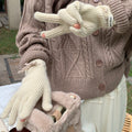 Bowknot Knit Touch Screen Gloves - DippedShop Wholesale - #1315