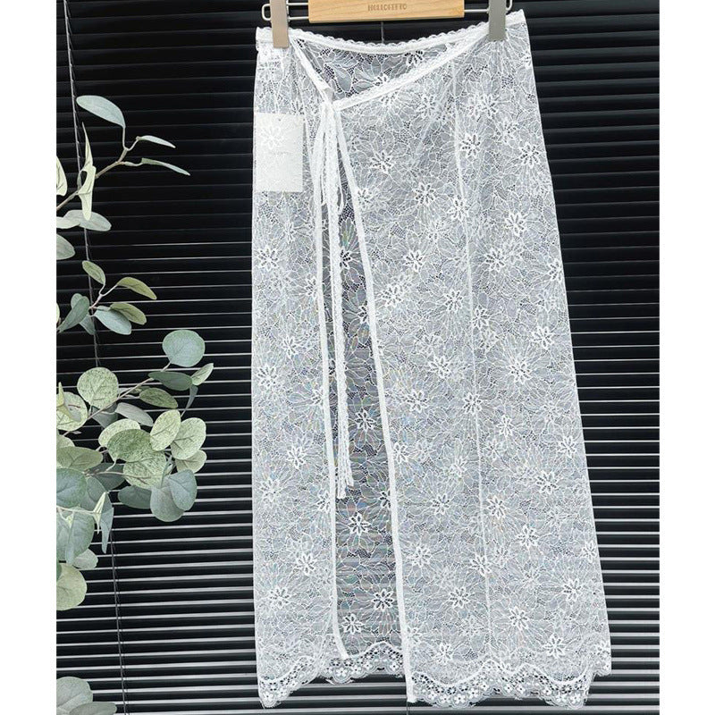 Floral Lace Wrap Skirt - DippedShop Wholesale - #9203