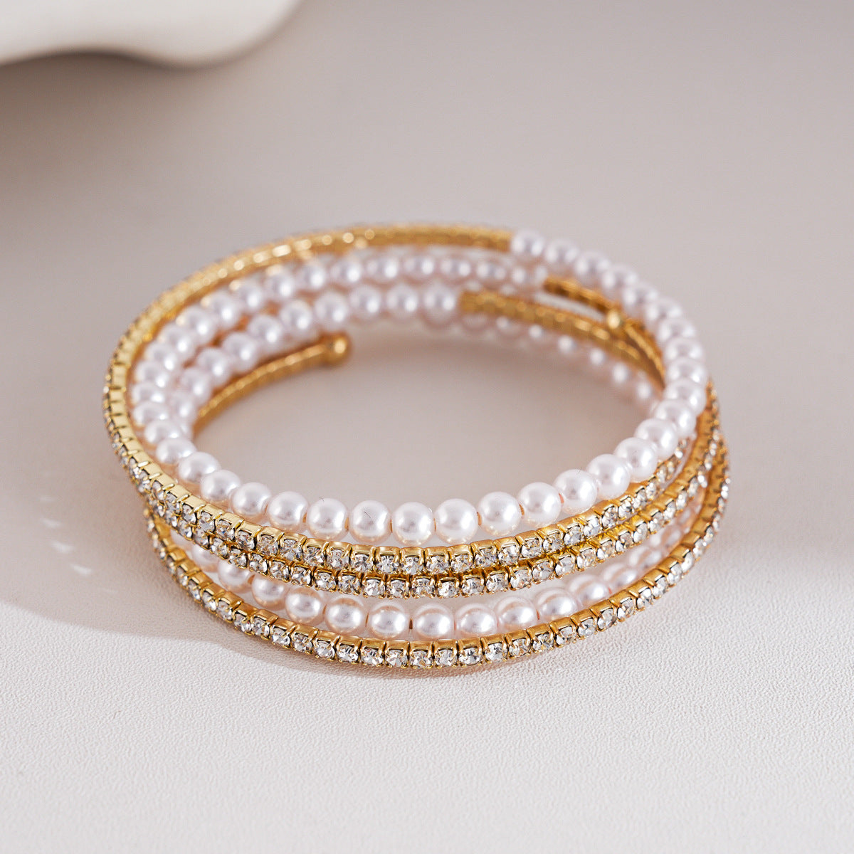 Vintage Multi-Layer Gold Plated Chain Bracelet 6W6JBR569