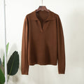 Lapel V-Neck Sweater - DippedShop Wholesale - #2547