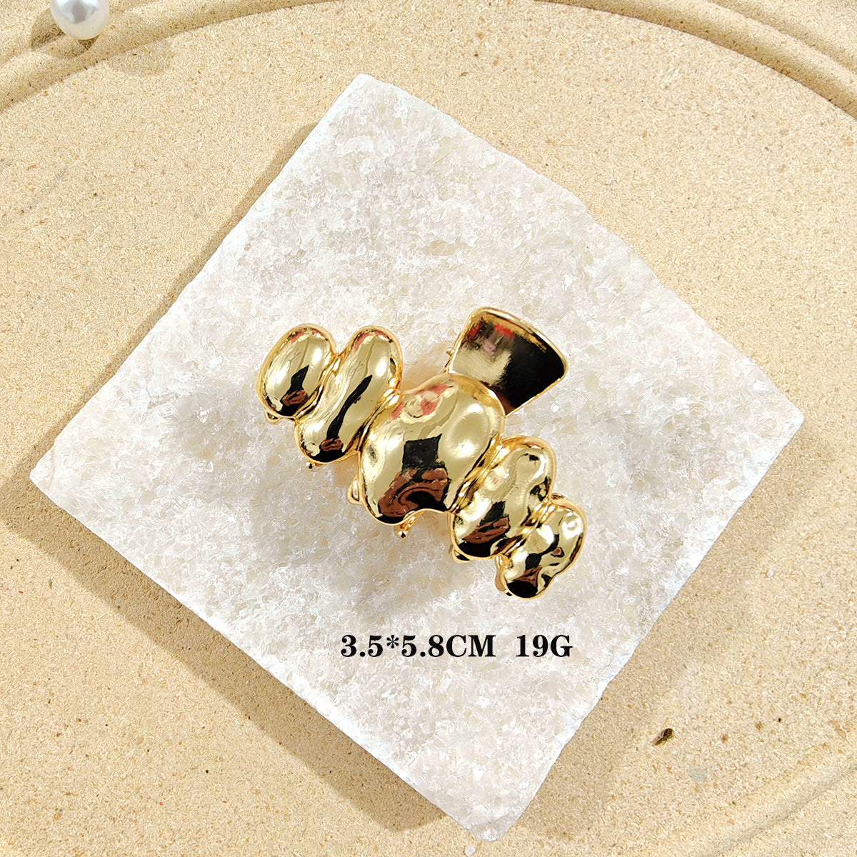 Vintage Gold Plated Geometric Large Hair Claw MK2MBEP6W6HCP366