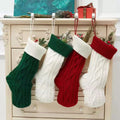 Christmas Cable Knit Stocking Hanging Gift Pouch 6W8FSO896