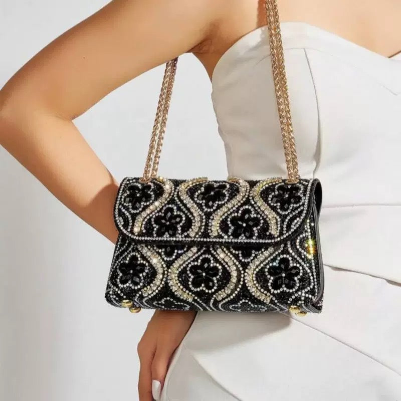 Elegant Rhinestones Flap Over Evening Bags 6W10BBG1943