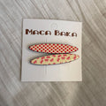 Sweet Polka Dots Bow Knot Print Hair Clip 8AS6HCP343T