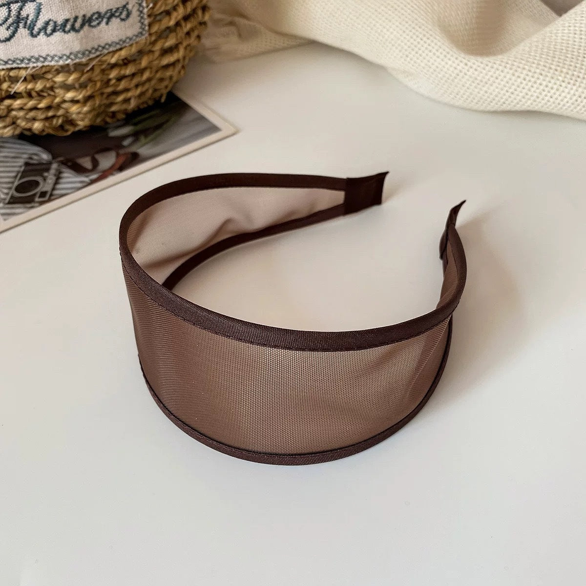Elegant Wide Sheer Mesh Headband 6W6HBD271