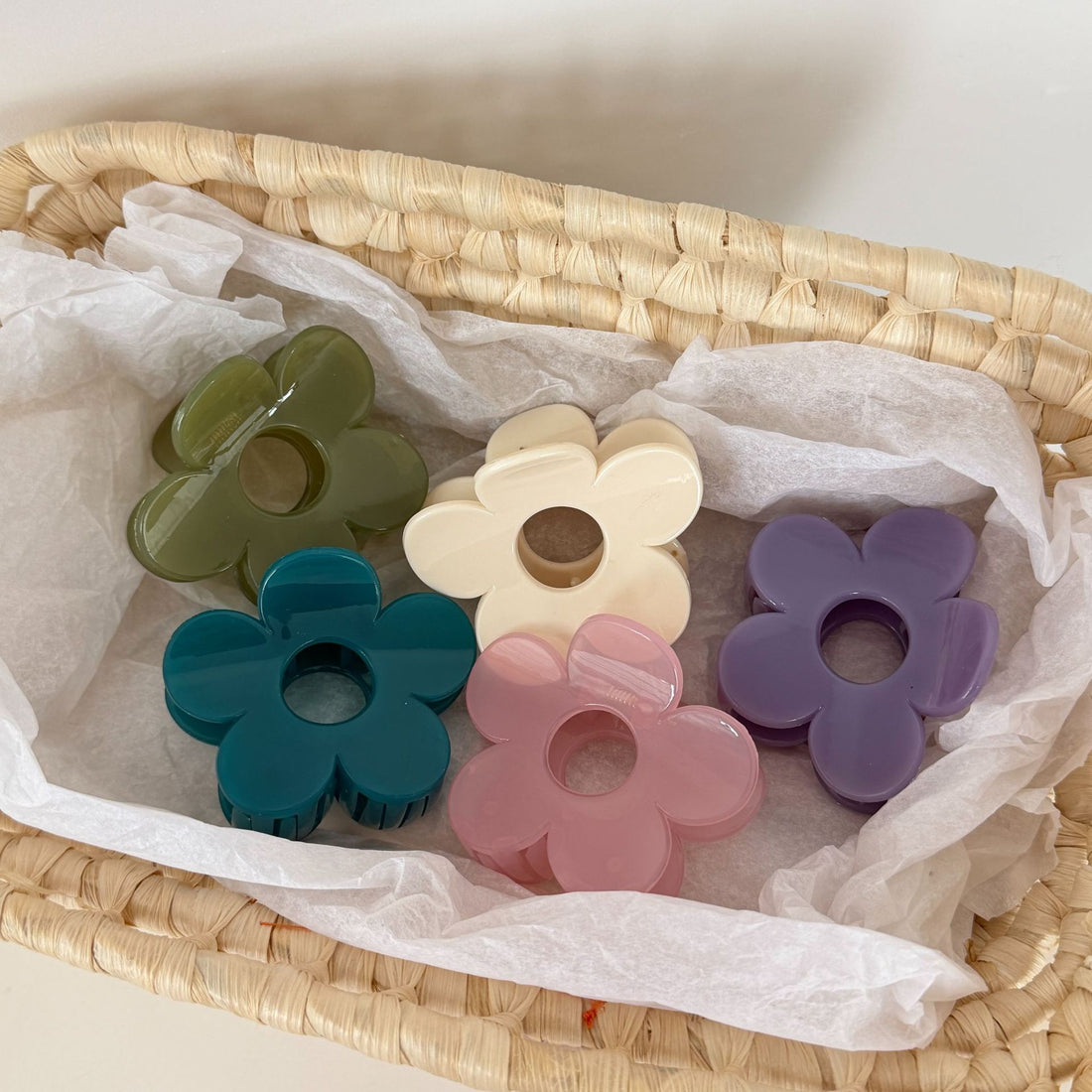 Candy Color Flower Hair Clips - DippedShop Wholesale - #1427