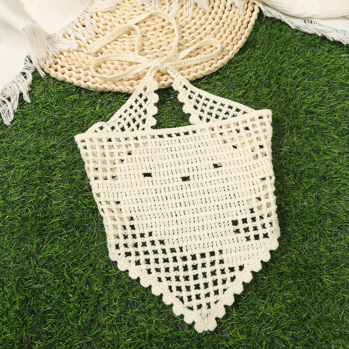 Hollow Out Crochet Triangle Bandana Headscarf MK2BK6W6HHS14