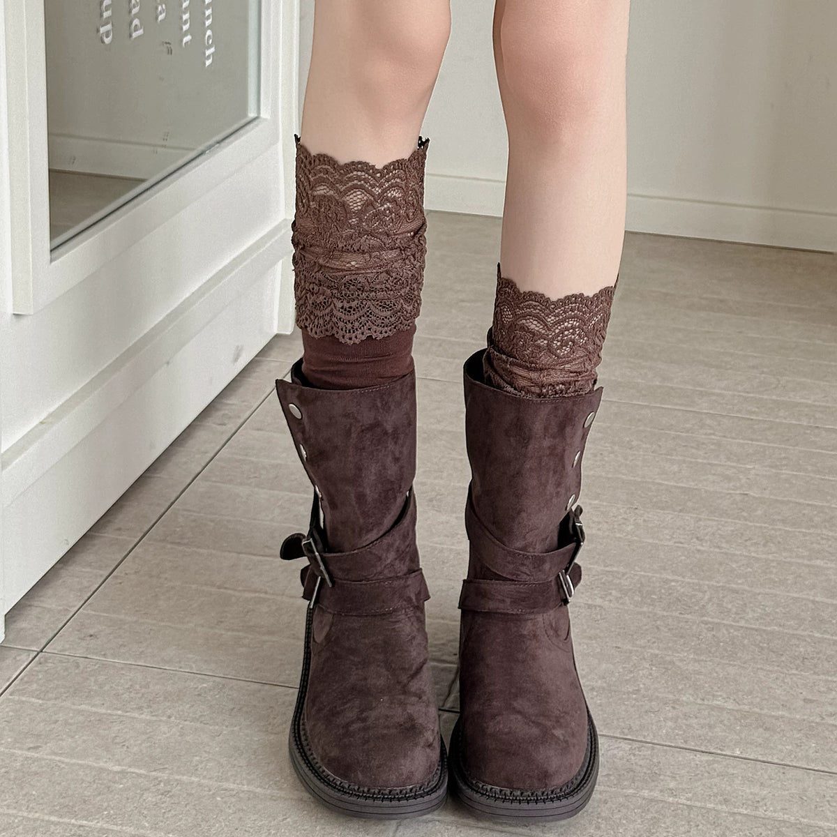 Lace Elastic Stockings - DippedShop Wholesale - #0371