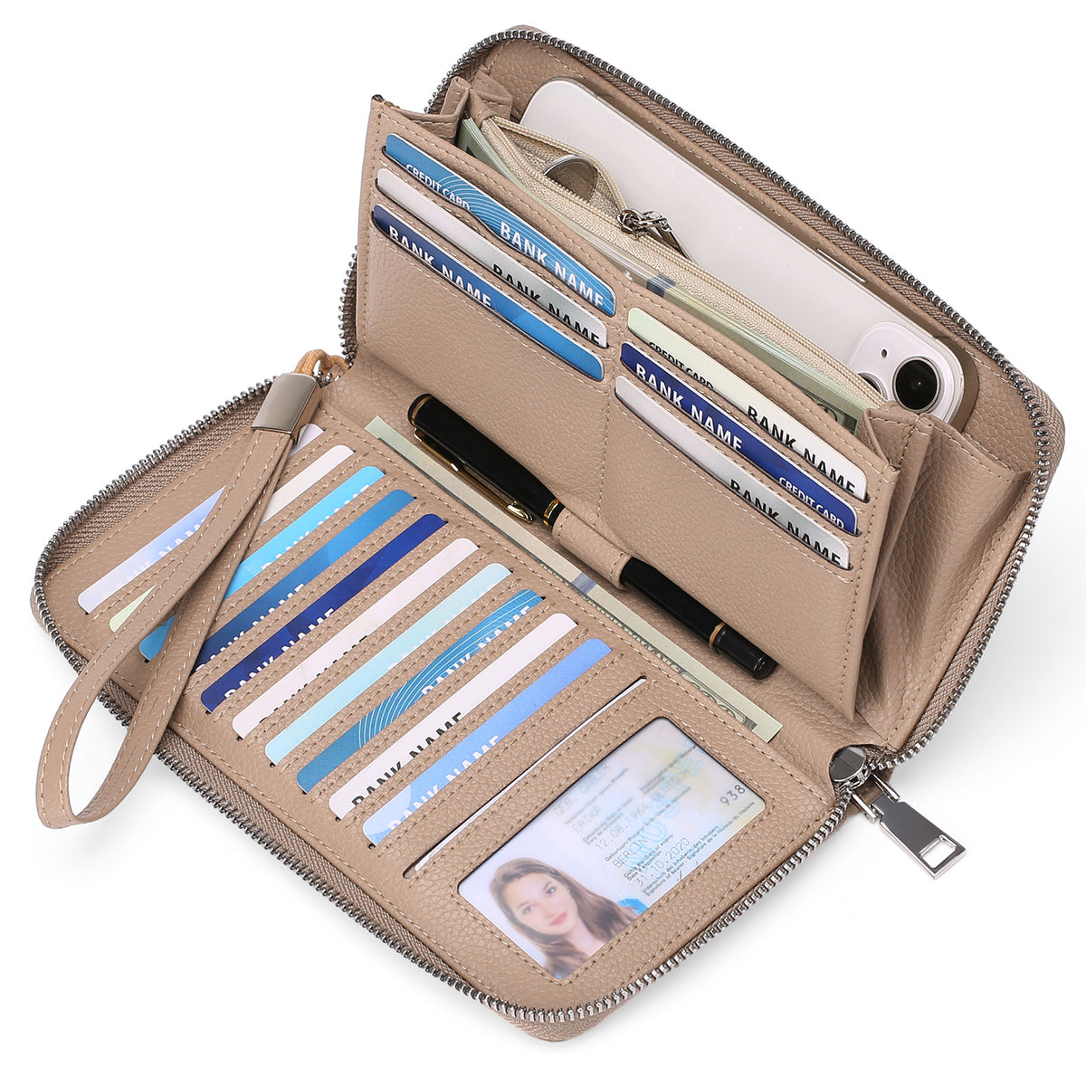 Large Capacity Zipper Wallet - DippedShop Wholesale - #0579