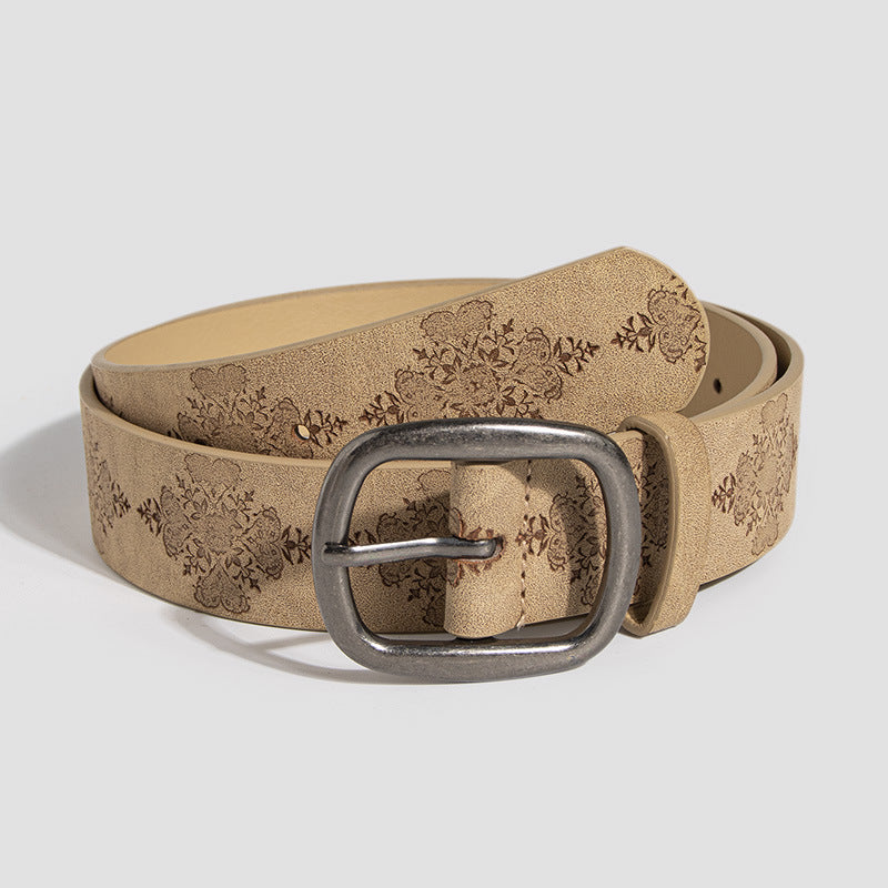 Vintage Flower Print Simple Belt DPWB0308