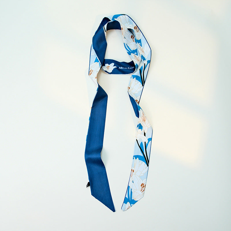 Sweet Floral Print Skin Silk Scarf 6W6NSI226