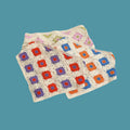 Vintage Floral Check Triangle Hair Bandana MK2BK6W6HHS07