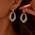 Geometric Resin Drop Earrings - DippedShop Wholesale - #6515
