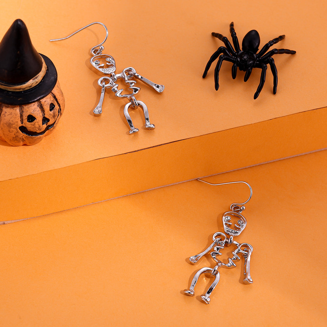 2+ Funny Skull Halloween Hoop Earrings DPJE2726