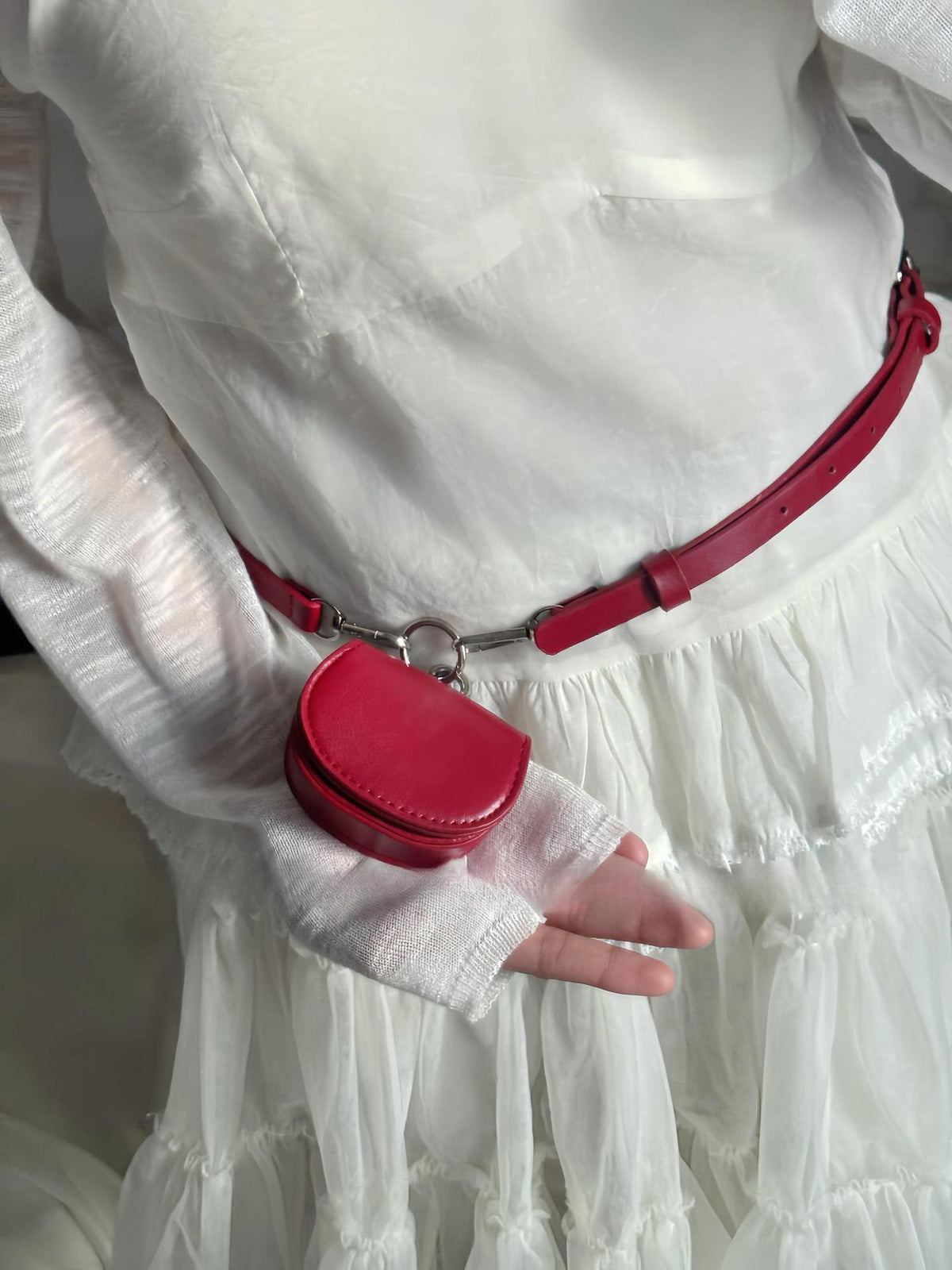 Stylish PU Leather Mini Bag Waist Belt 6W6JBT201
