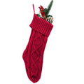 Christmas Cable Knit Stocking Hanging Gift Pouch 6W8FSO896