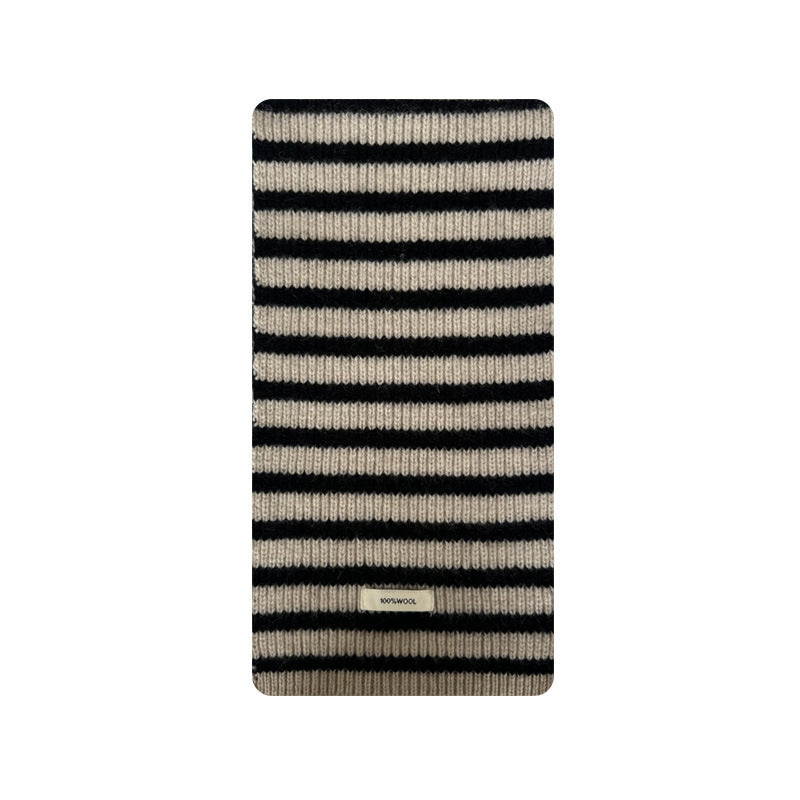 Soft Striped Warm Winter Wool Scarf DP25G569