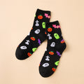 Pumpkin Ghost Print Socks - DippedShop Wholesale - #5091