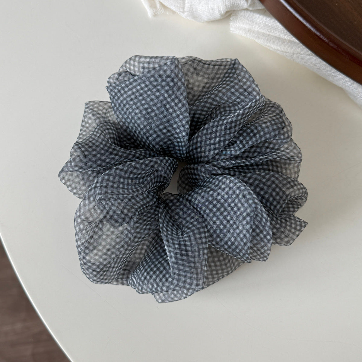 Retro Leopard Print Organza Ruffled Scrunchies 6W6HSR488
