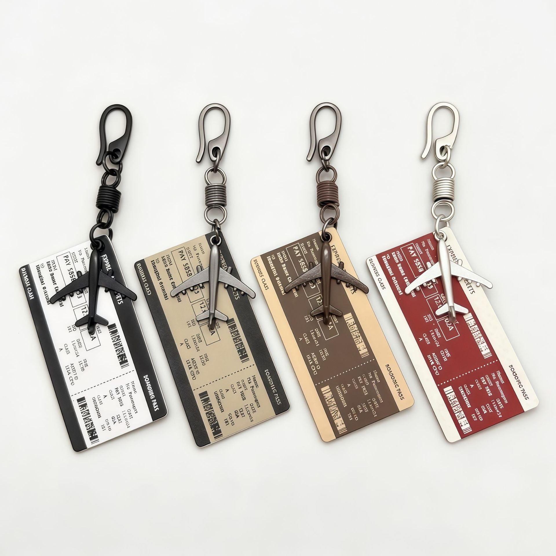 Creative Airplane Boarding Pass Keychain Bag Charm 6W10BBC432
