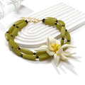 Chunky Floral Beaded Choker - DippedShop Wholesale - #7971